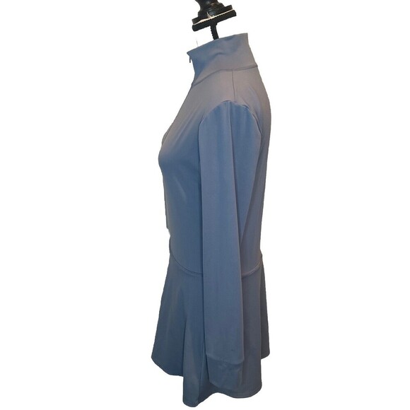AS Revival BLUE Long Sleeve Athletic Golf Tennis Dress Stretchy Zipper Shorts XL - Picture 5 of 8